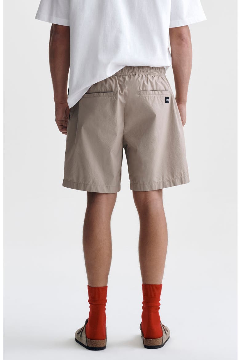 Loose Fit Cotton Elastic Waist Shorts, Alternate, color, SHITAKE