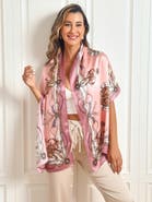 SILKSILKY Silk Printed Rectangular Long Stole Scarf