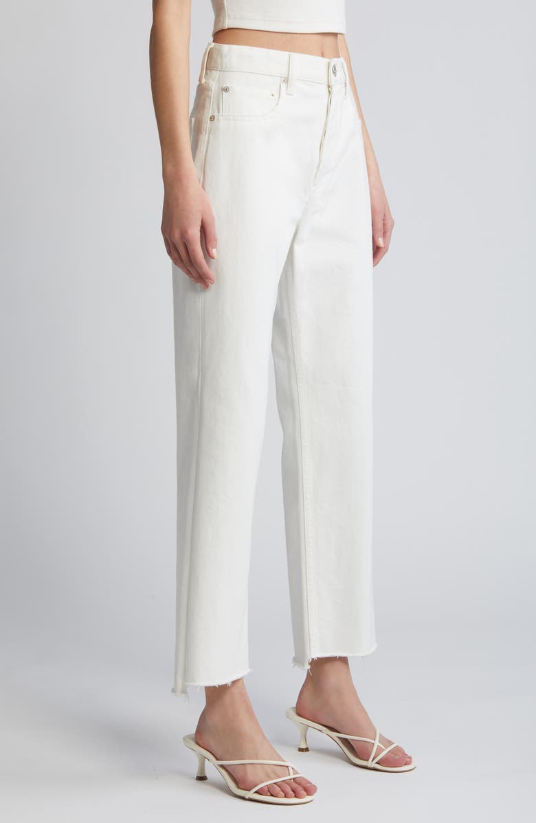 MOUSSY VINTAGE Amherst High Waist Step Raw Hem Wide Leg Jeans, Alternate, color, 