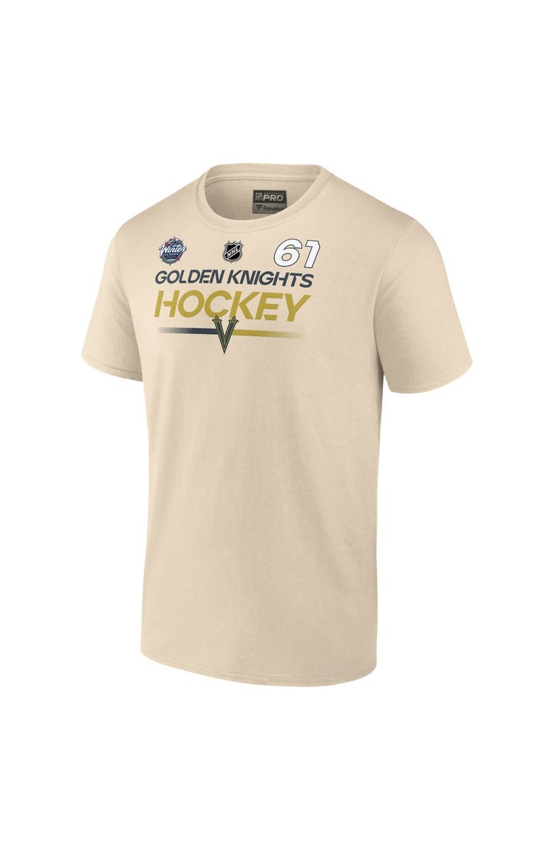 FANATICS Men's Fanatics Branded Mark Stone Cream Vegas Golden Knights 2024 NHL Winter Classic Authentic Pro Name & Number T-Shirt, Alternate, color,