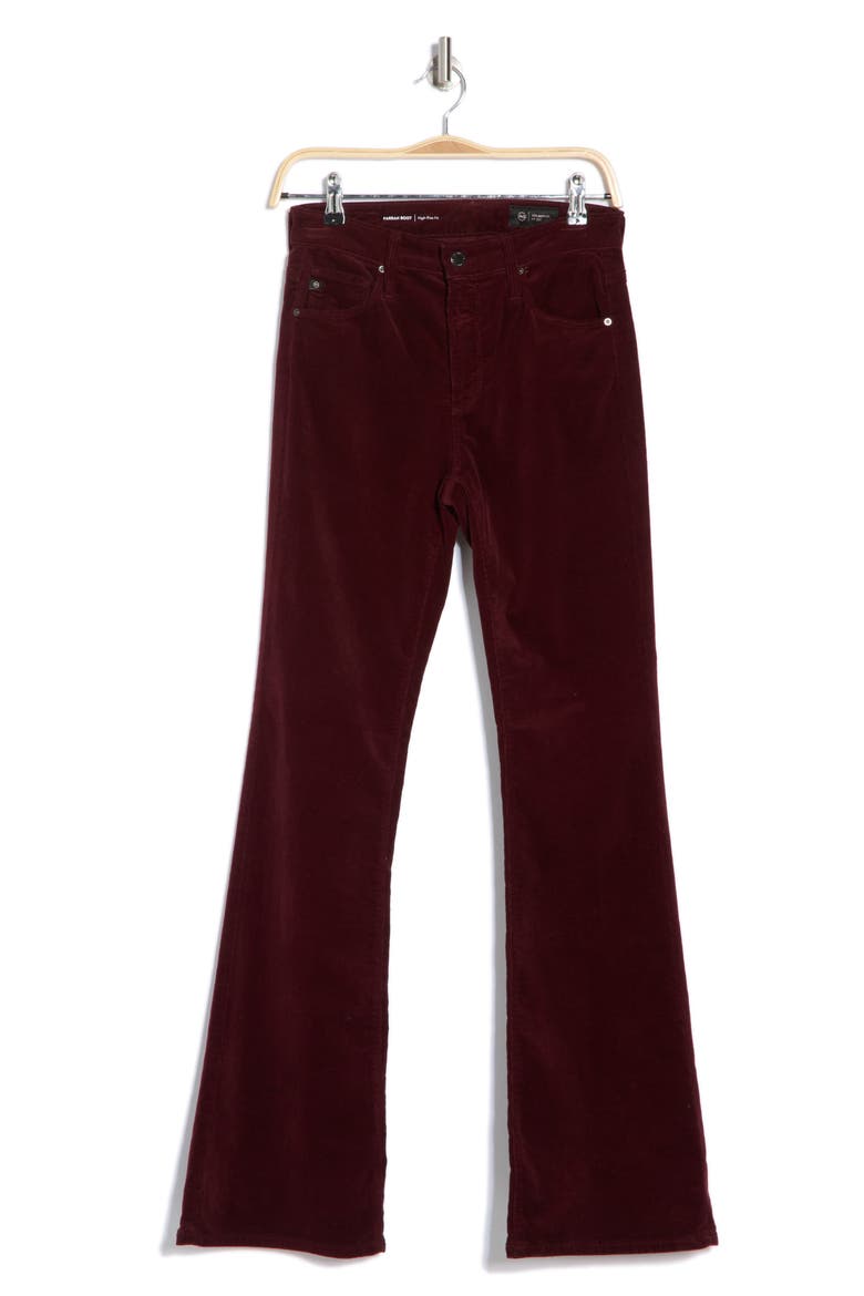 Farrah Bootcut Corduroy Pants, Alternate, color, WINE BLOOM