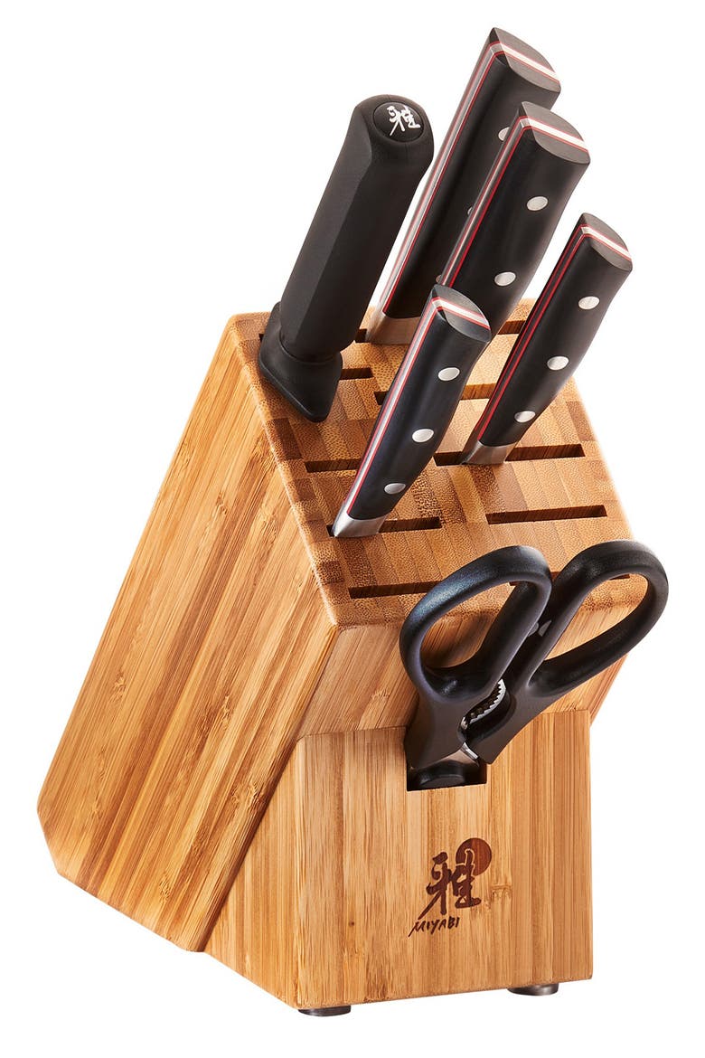 Evolution 7-Piece Knife Block Set, Alternate, color, SILVER