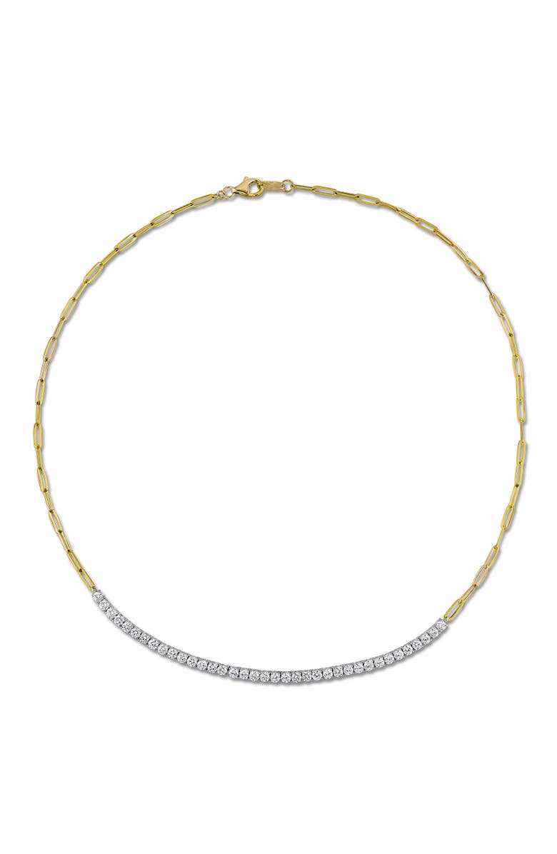 Julianna B. Lab-Grown Diamond Tennis Oval Link Necklace 14k, Alternate, color,