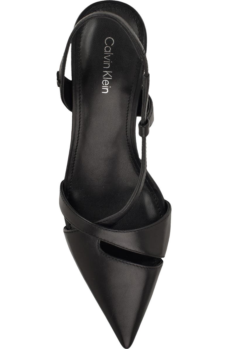 Calvin Klein Arlanna Slingback Pointed Toe Kitten Heel Pump, Alternate, color,