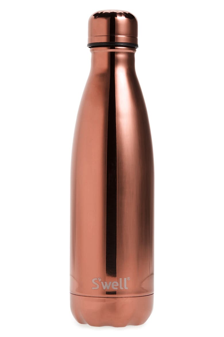 'Metallic Collection - Bronze Metallic' Stainless Steel Water Bottle, Main, color, METALLIC BRONZE