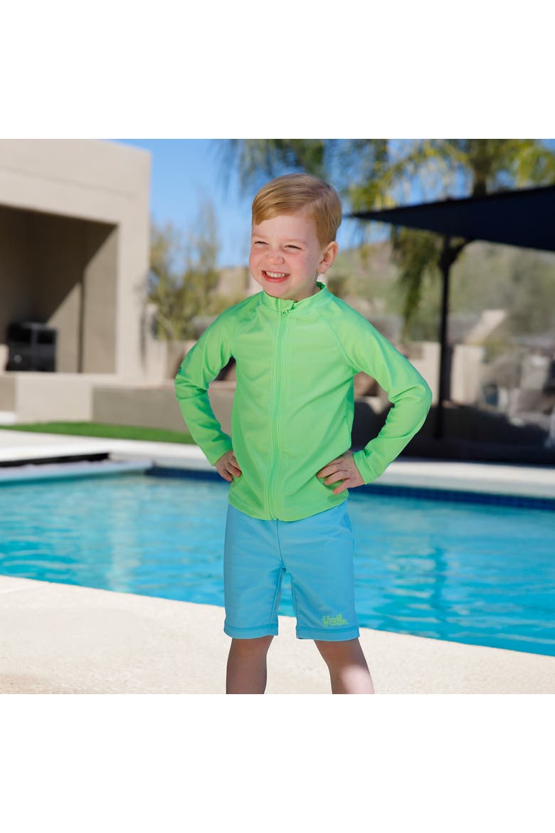 Swim & Play Jammerz, Alternate, color, Neon Sky