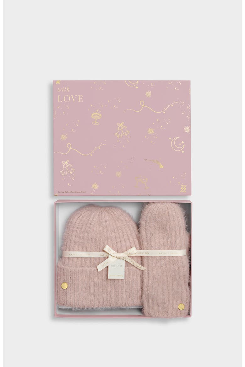 Gift Boxed Hat and Mitten Set, Main, color, Blush Pink