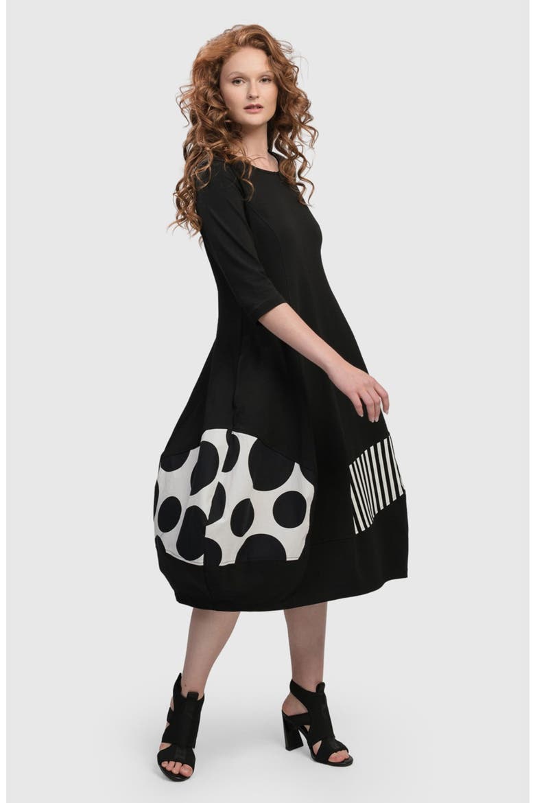 Broadway Cocoon Dress, Alternate, color, Mono