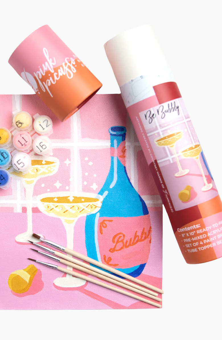 Pink Picasso Kits Be Bubbly Paint by Numbers Kit, Alternate, color, Pink Checkered