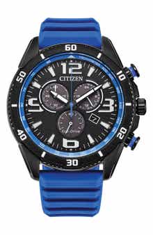 Eco-Drive Chronograph Silicone Strap Watch