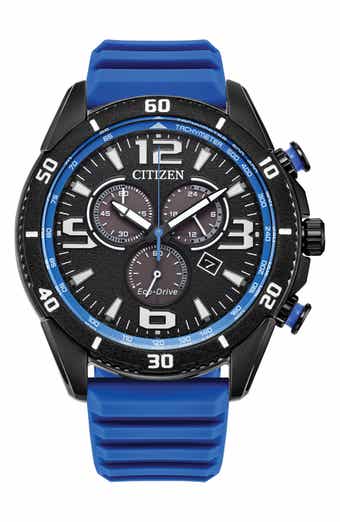 Eco-Drive Chronograph Silicone Strap Watch