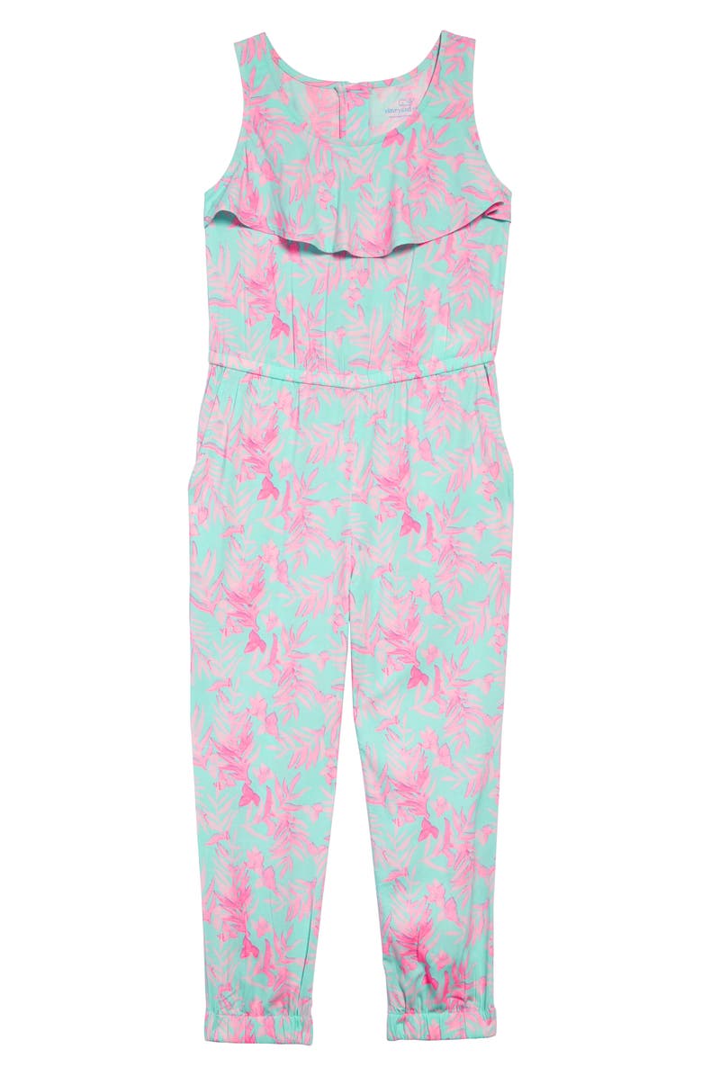 vineyard vines Bougainvillea Print Jumpsuit, Main, color, 