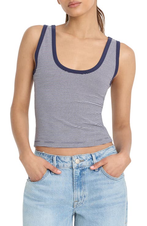 Stretch Cotton Crop Ringer Tank