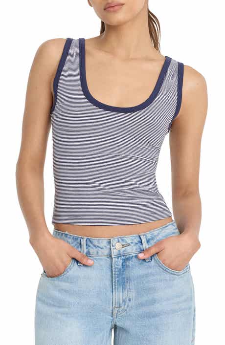 Stretch Cotton Crop Ringer Tank