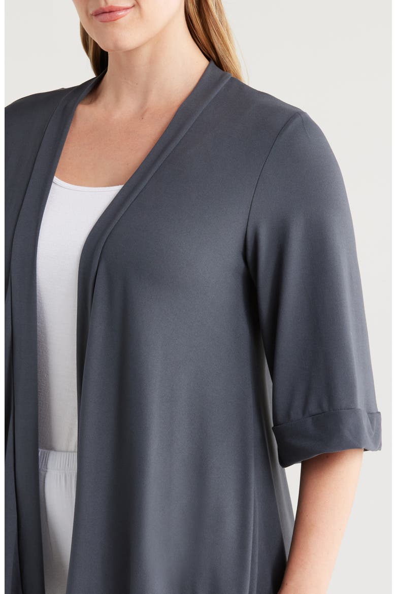 Open Front Cardigan, Alternate, color, CHARCOAL