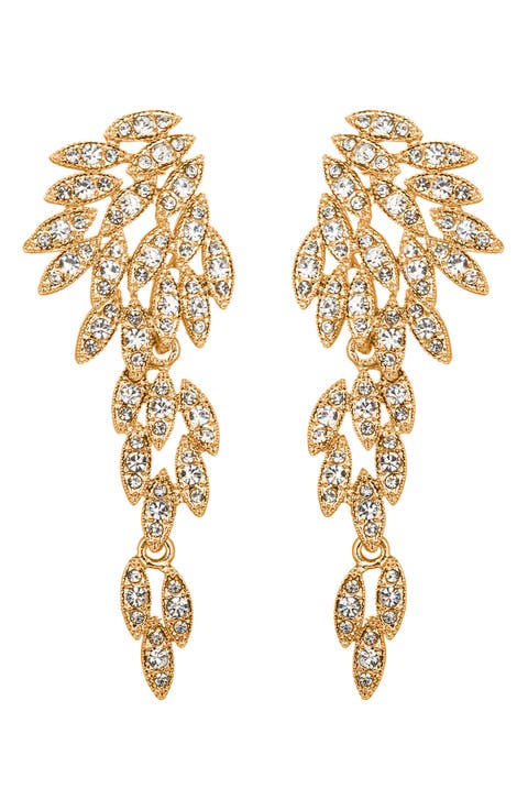 Starling Crystal Cluster Statement Drop Earrings