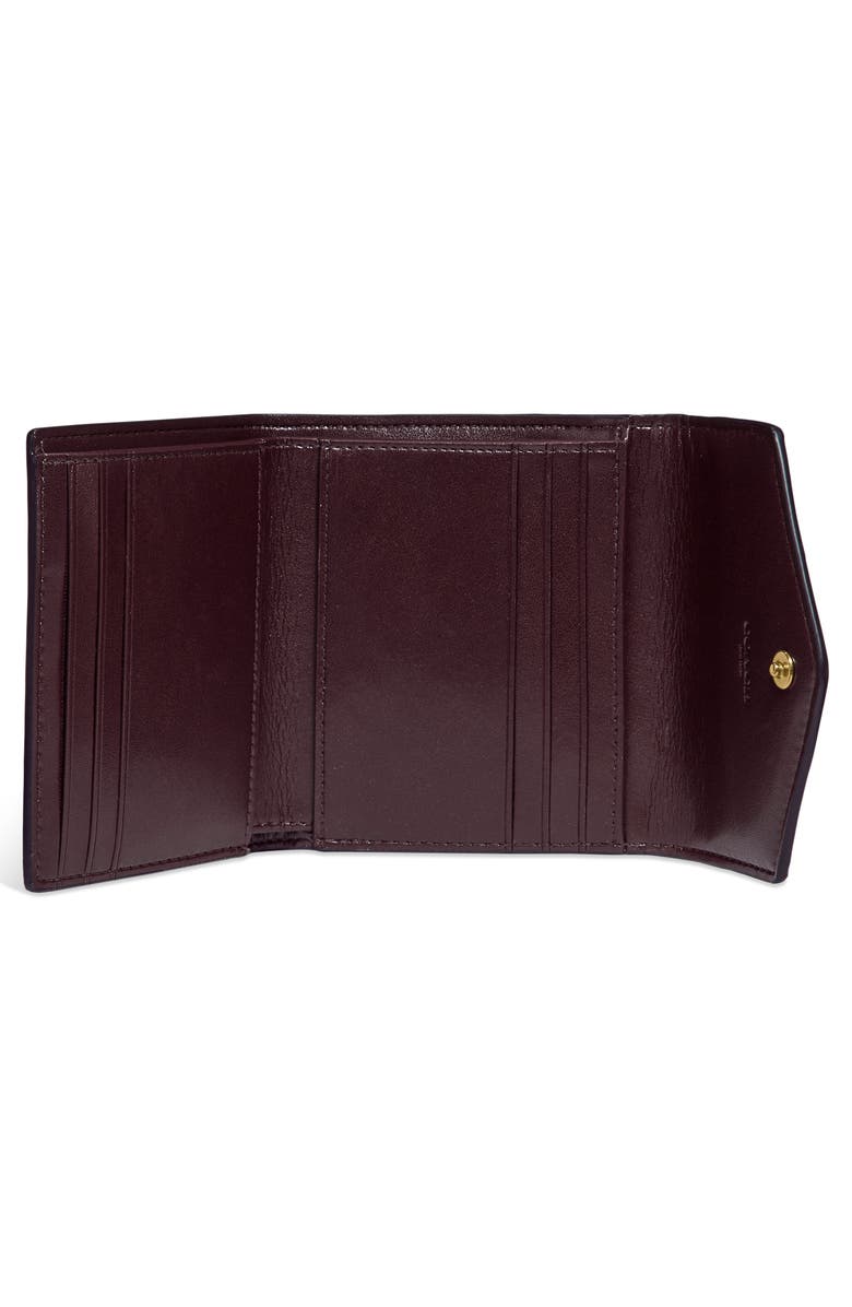 COACH Small Crocodile Embossed Leather Wallet, Alternate, color, 