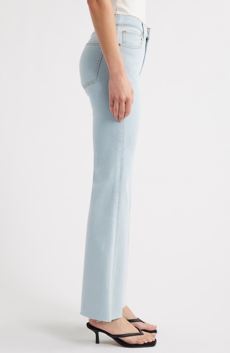 FRAME The Icon Raw Hem Flare Jeans, Alternate, color, Feather Raw After
