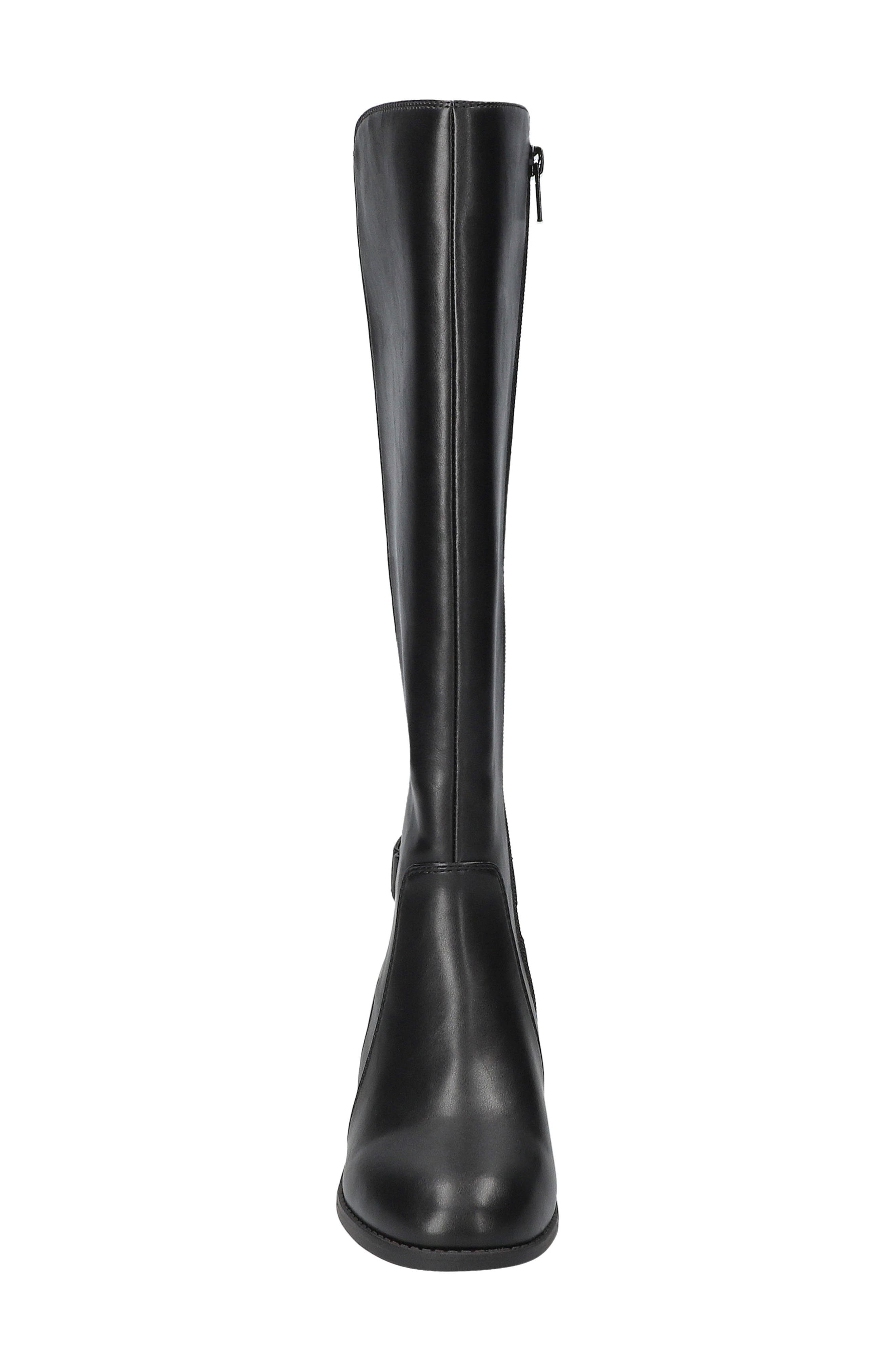 Hartley Plus Faux Leather Knee High Boot, Alternate, color, BLACK