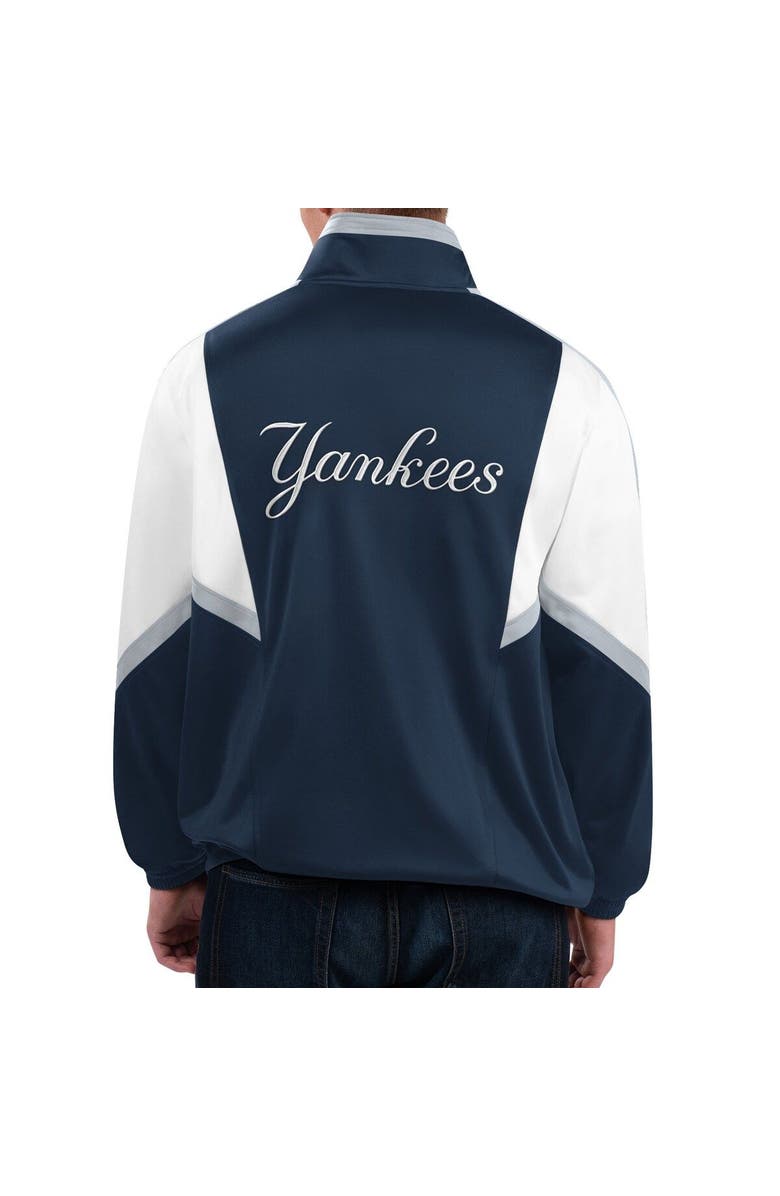 STARTER Men's Starter Navy New York Yankees Lead Runner Full-Zip Jacket, Alternate, color,