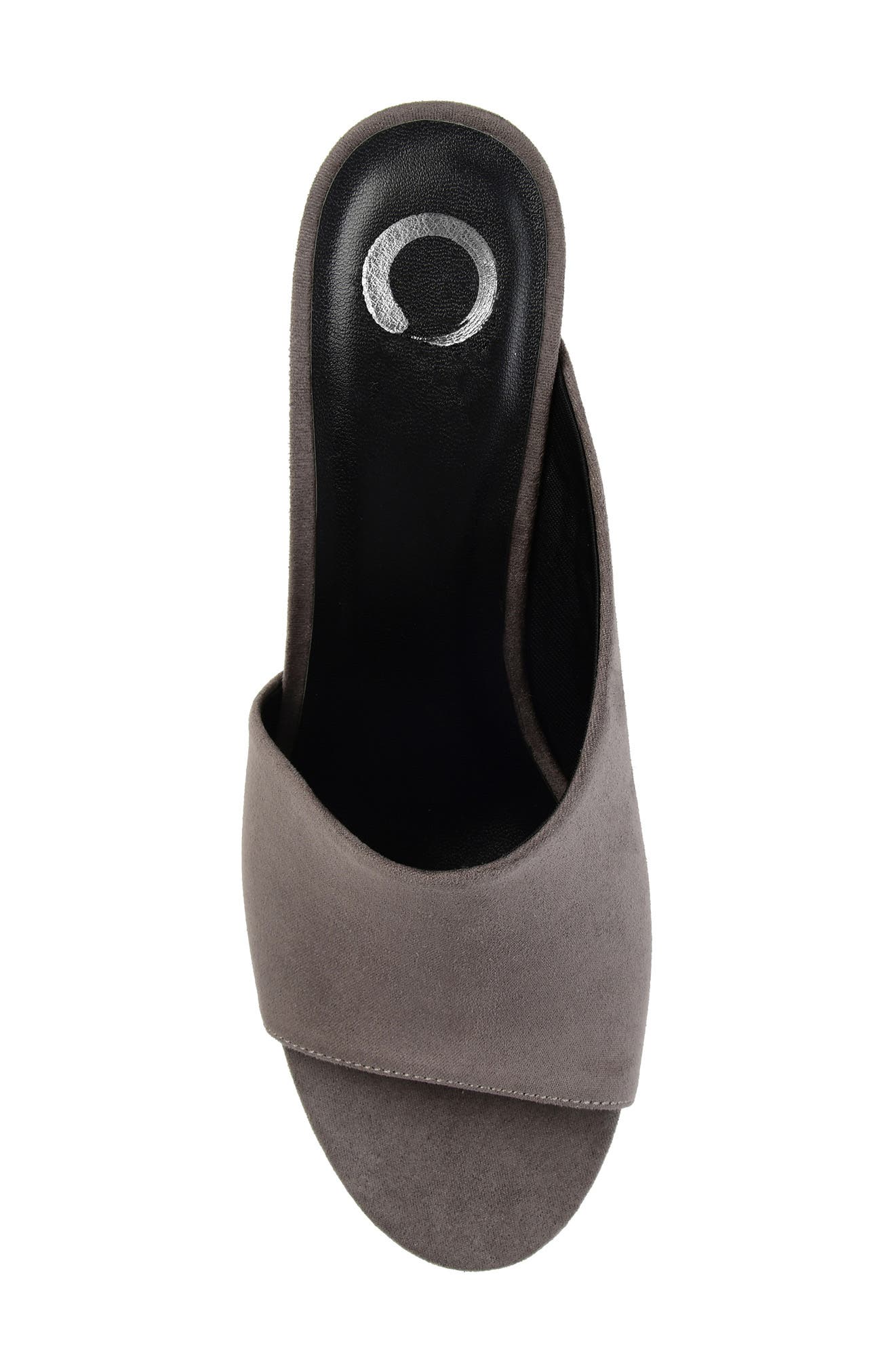 Journee Collection Allea Block Heel Mule - Wide Width, Alternate, color, Grey