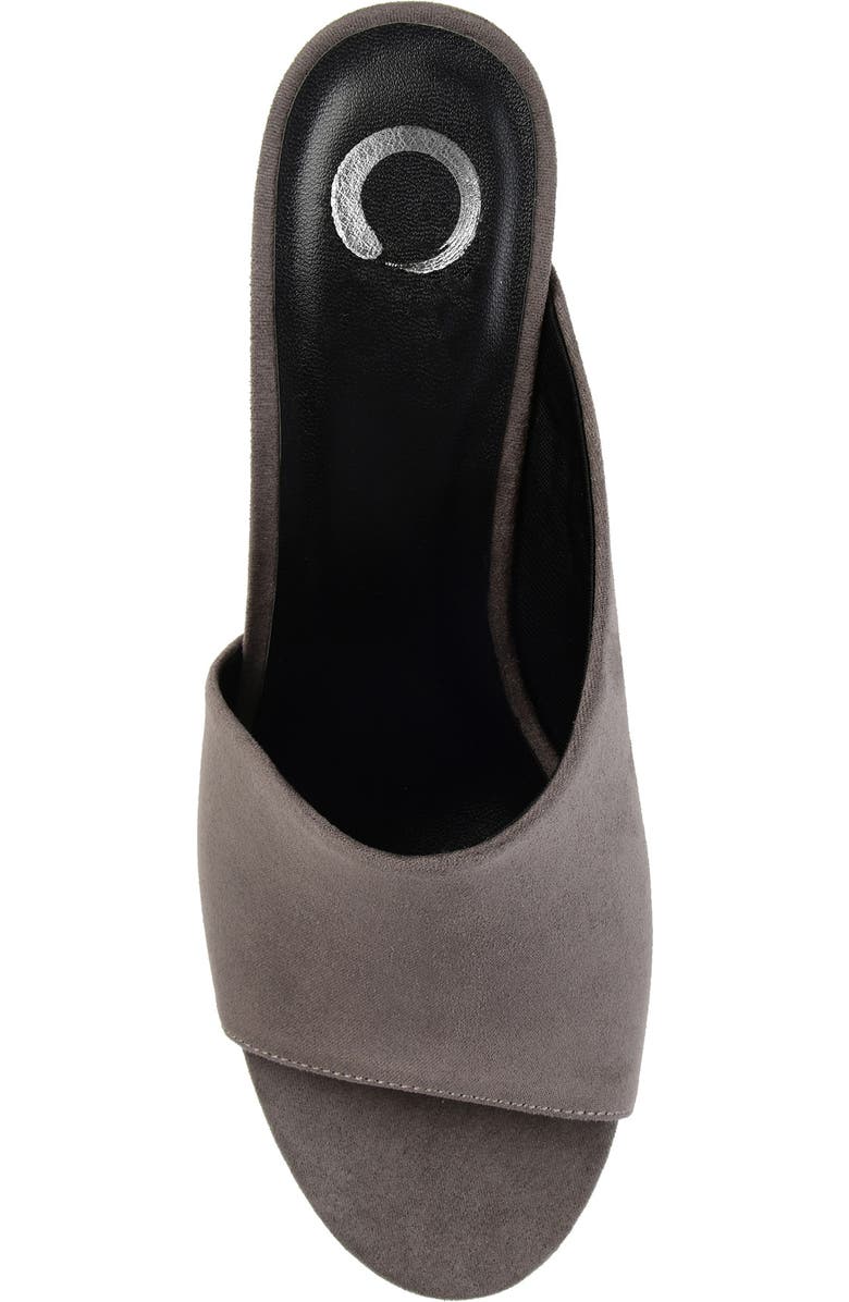 Journee Collection Allea Block Heel Mule - Wide Width, Alternate, color, Grey