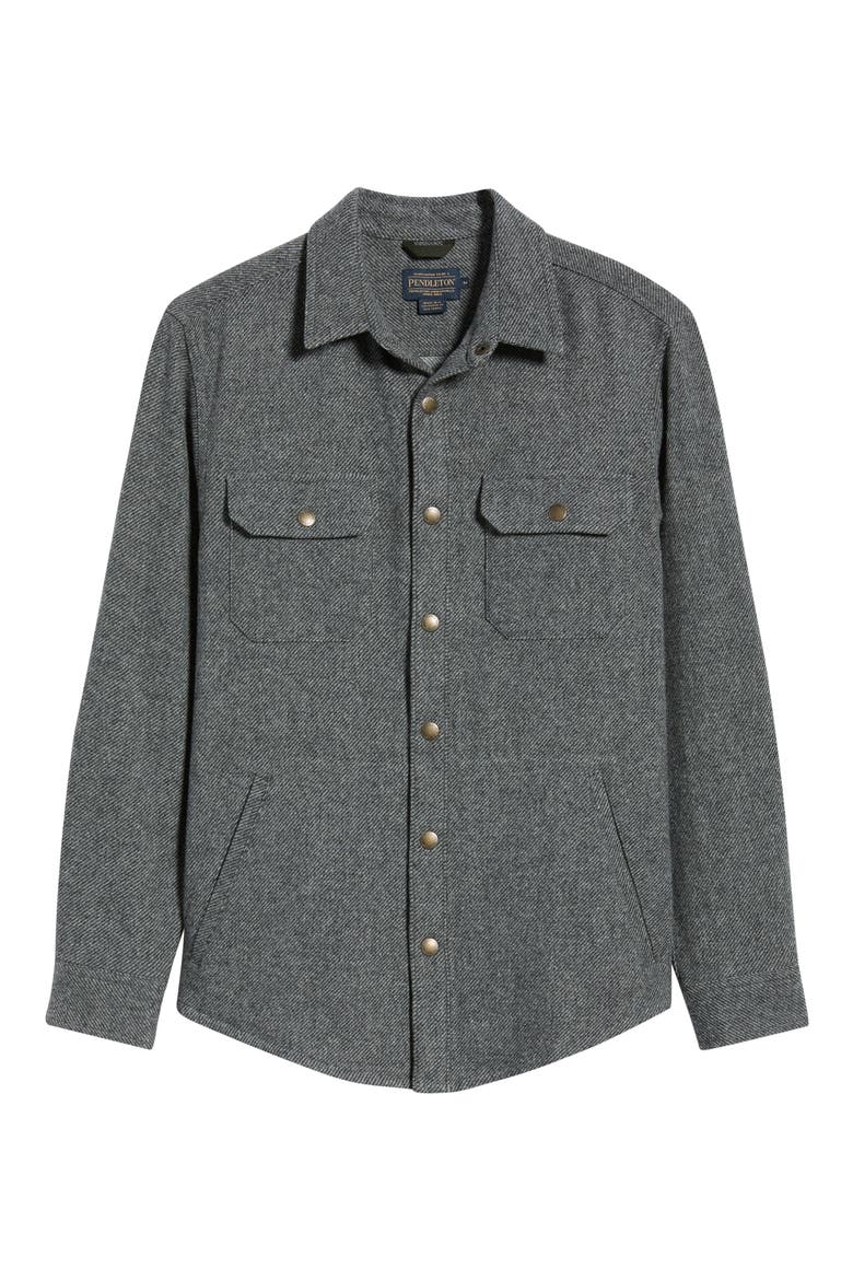 Forest Twill Wool Blend Shirt, Alternate, color, CHARCOAL TWILL