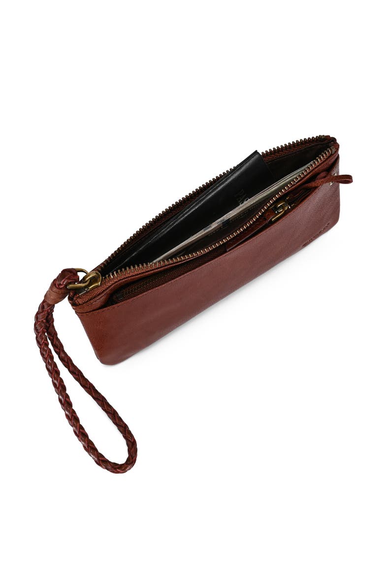 Marigold Genuine Leather Modular RFID Zip Wallet, Alternate, color, Brown