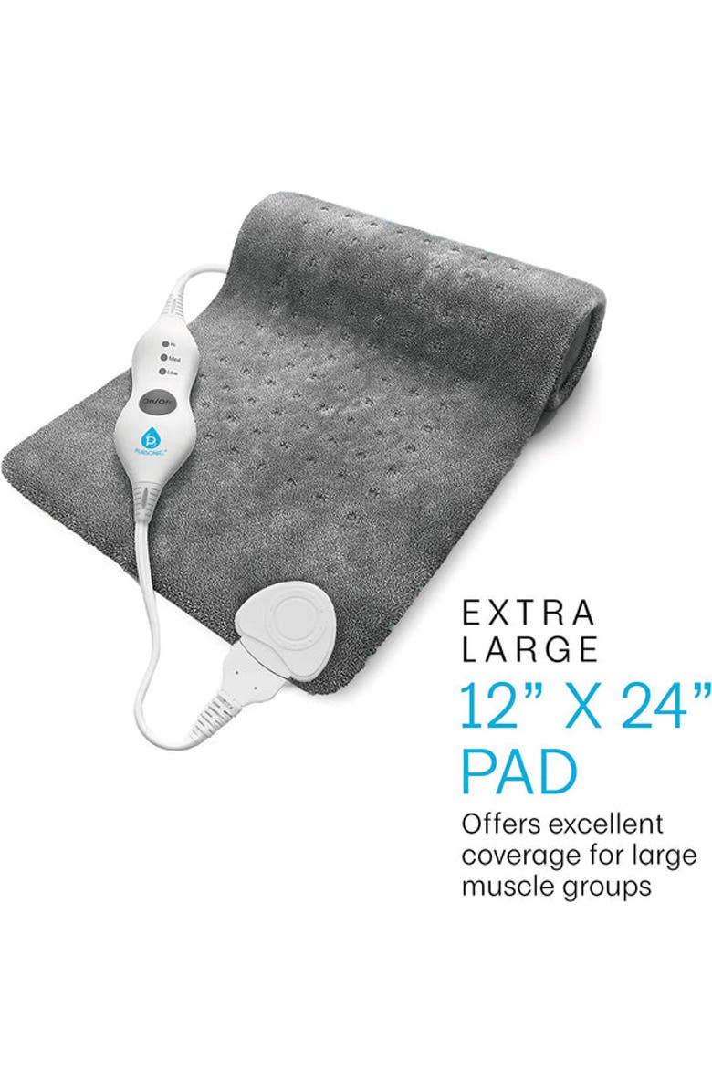 PURSONIC Electric Heating Pad, Alternate, color, Grey
