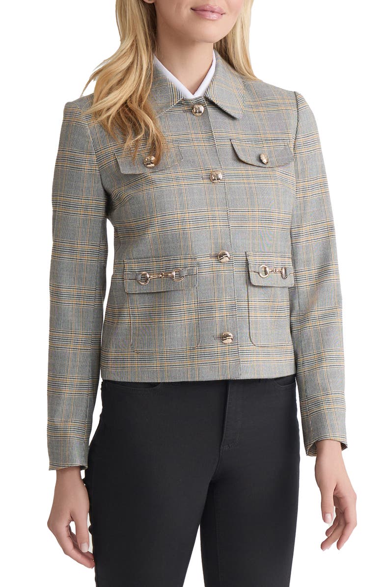Jones New York Patch Pocket Jacket, Alternate, color, Jonagold Multi