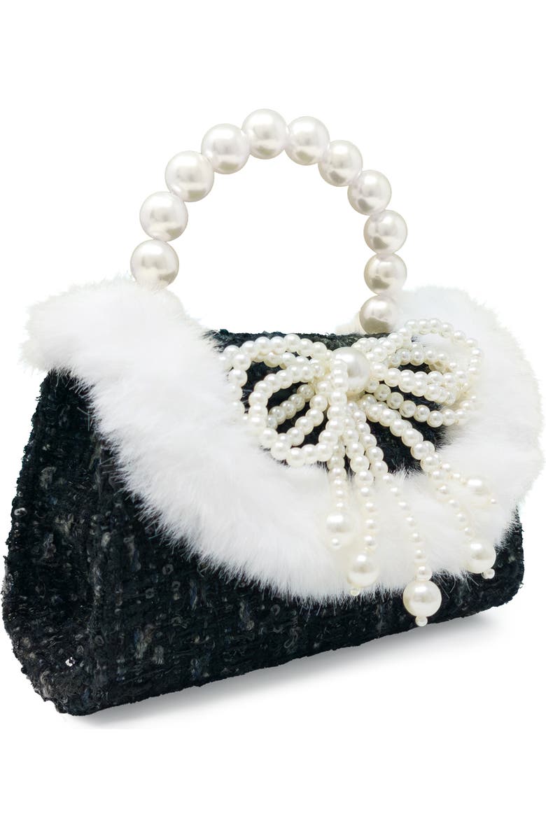 Puttisu Handbag - Pearl Ribbon, Alternate, color, Noir Tweed