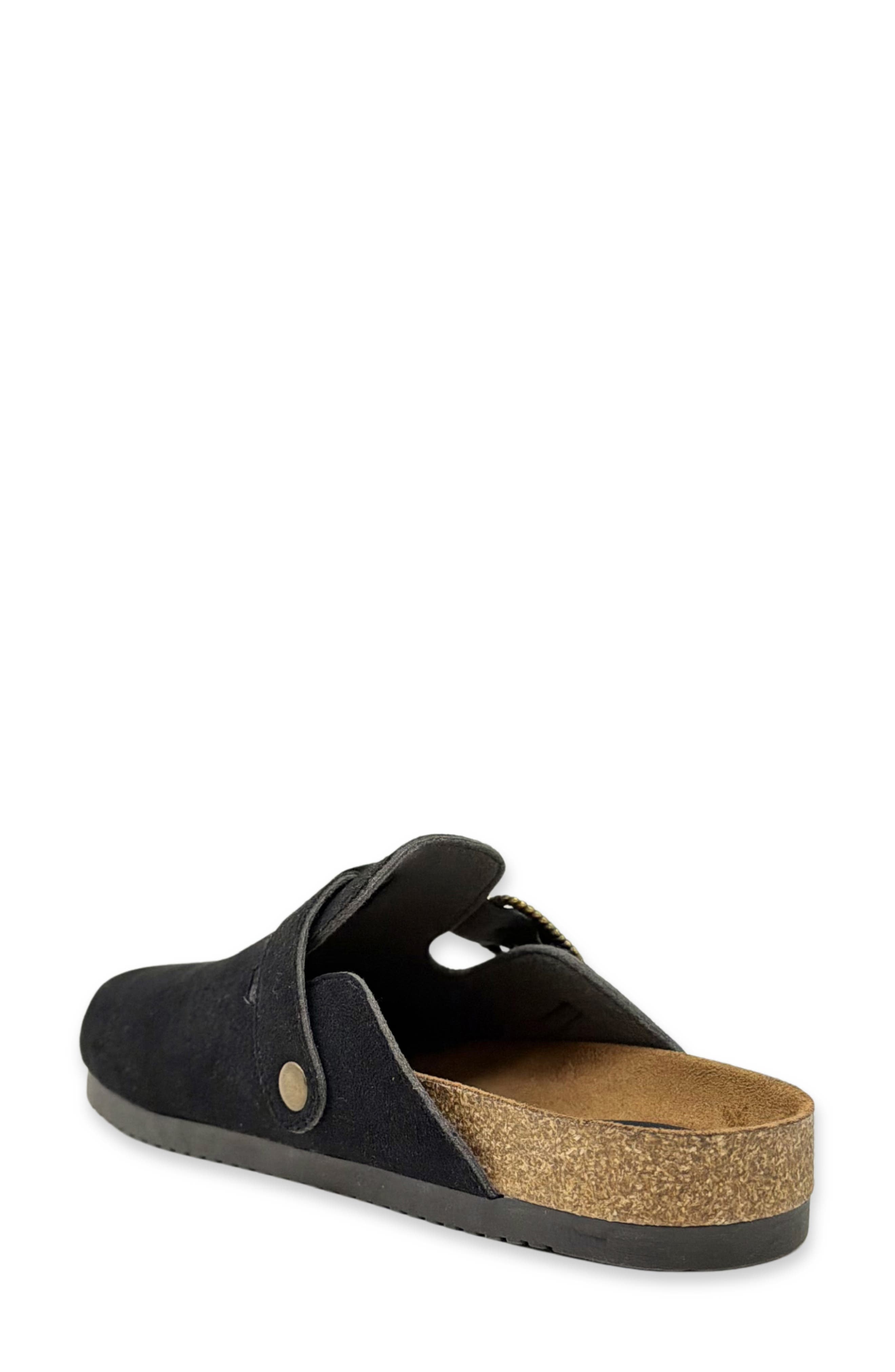 Trudy Faux Leather Clog, Alternate, color, BLACK