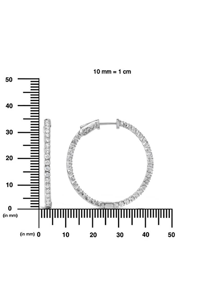Haus of Brilliance 14K White Gold 1 3/4 Cttw Lab Grown Diamond Inside Out Hoop Earrings, Alternate, color, White