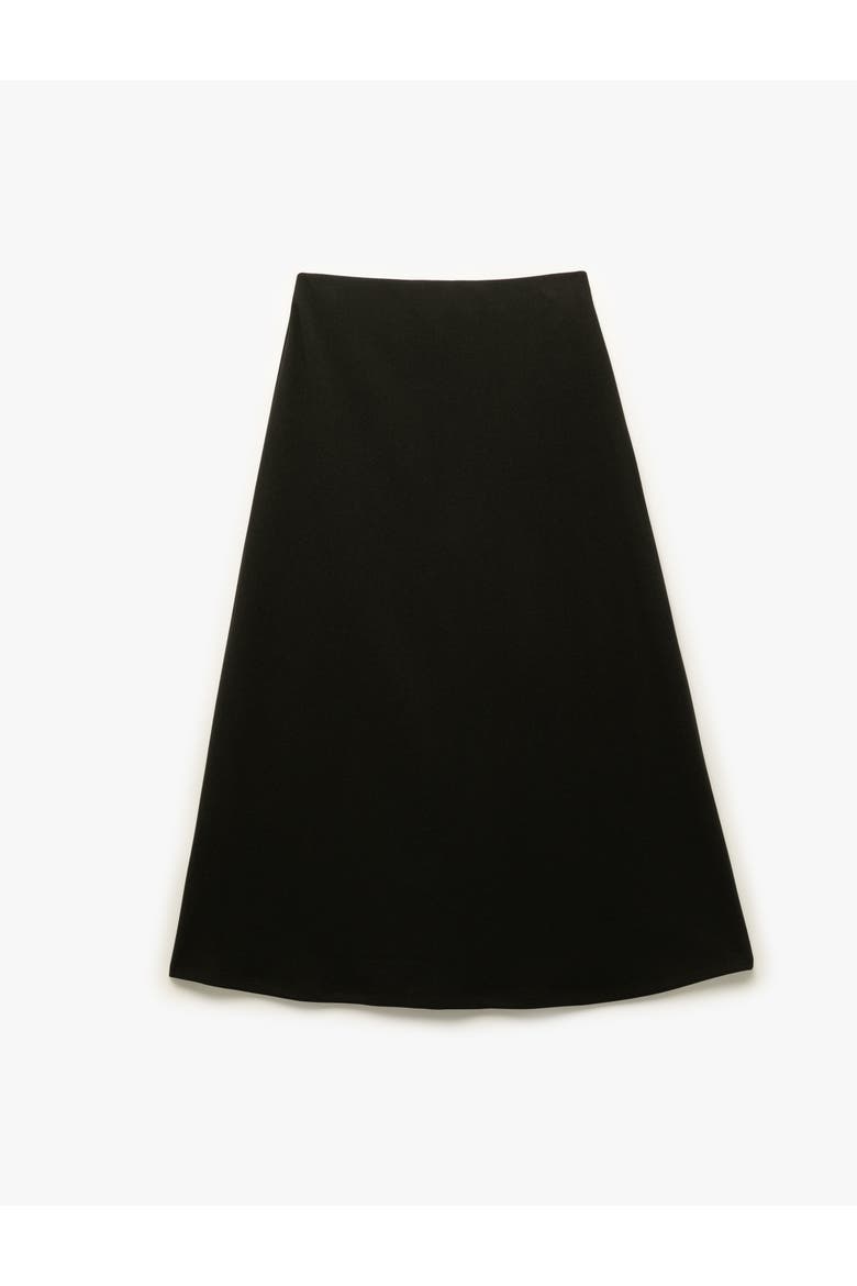Floral A-Line Midi Skirt, Alternate, color, BLACK