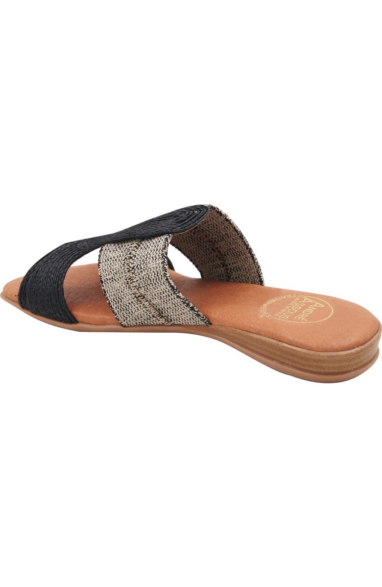 André Assous Noor Raffia Slide Sandal, Alternate, color,