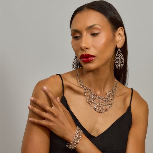 Lucy Quartermaine Element Web Earrings In Metallic