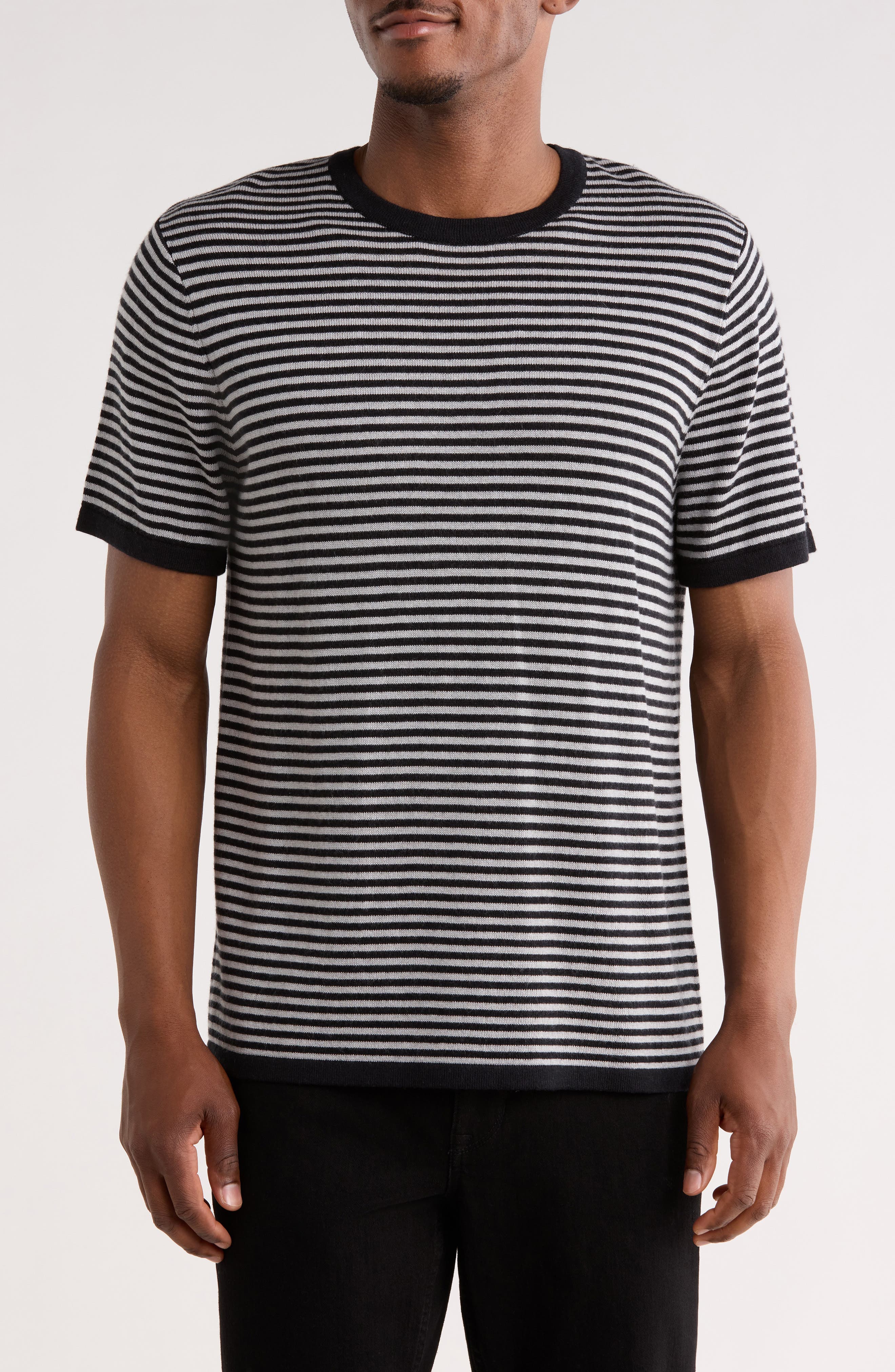 TRUTH Stripe Short Sleeve Sweater