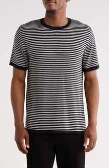 Stripe Short Sleeve Sweater