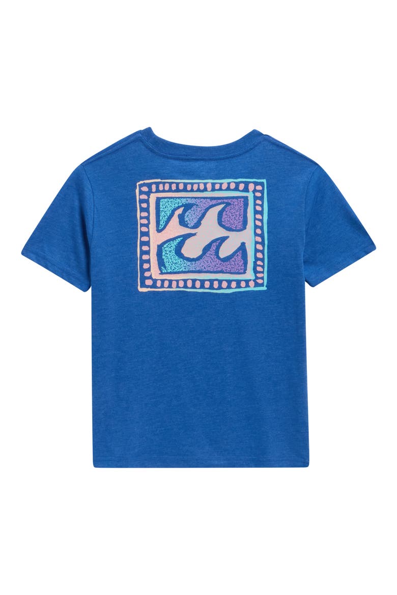Kids' Crayon Wave Graphic T-Shirt, Alternate, color, TRUE BLUE HEATHER