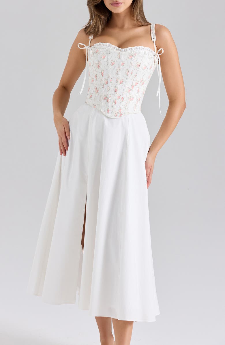 HOUSE OF CB Clarabelle A-Line Dress, Alternate, color, Cream Rose