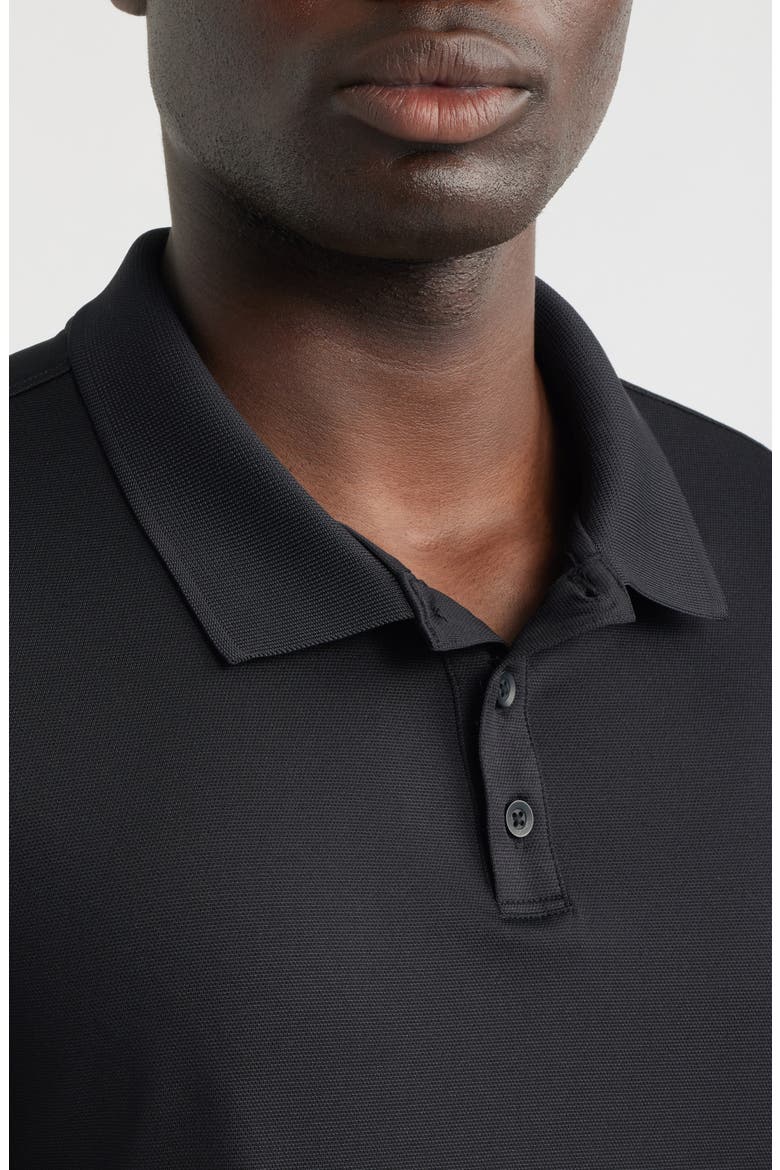 Textured Golf Polo, Alternate, color, BLACK