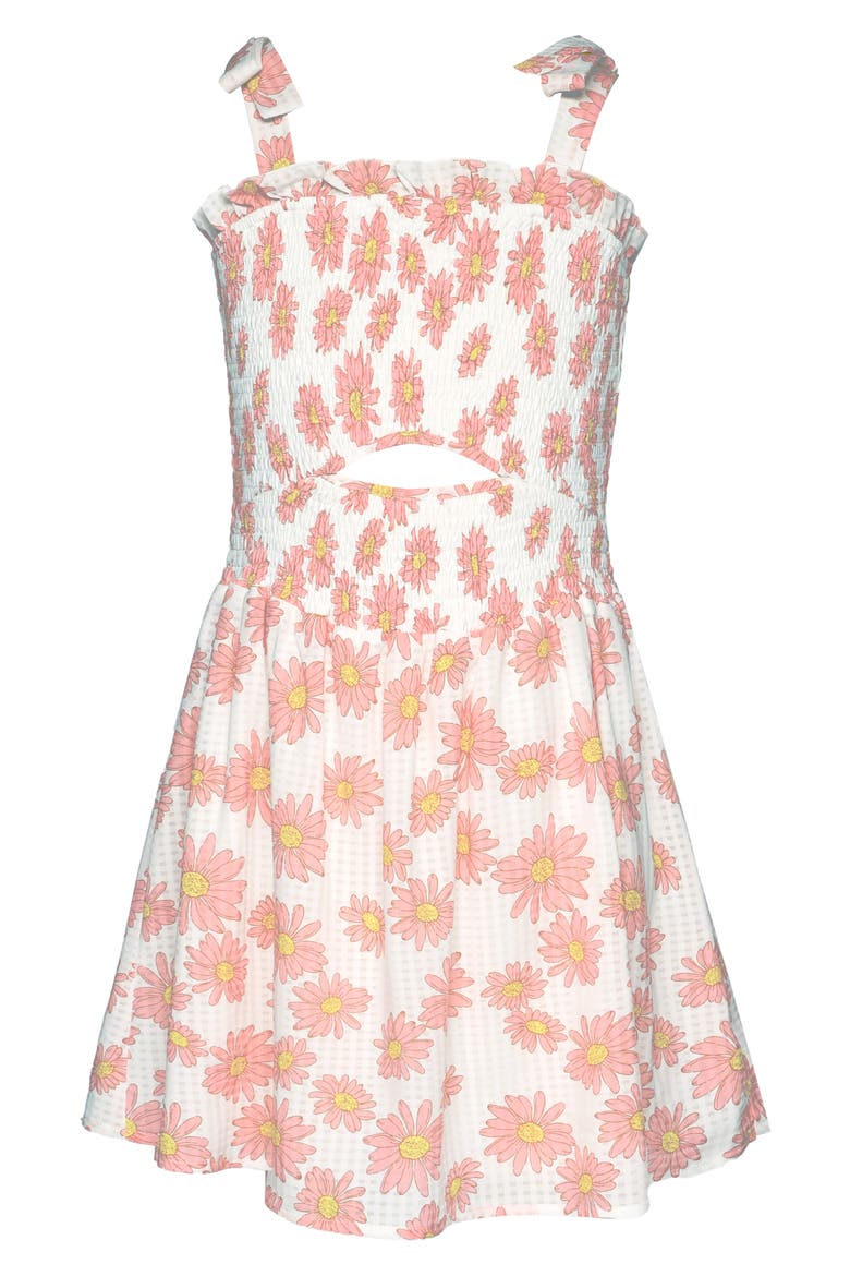 Kids' Daisy Smocked Sundress, Main, color, IVORY MULT