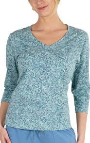 UV Skinz 3/4 Sleeve V-Neck R&R Tee