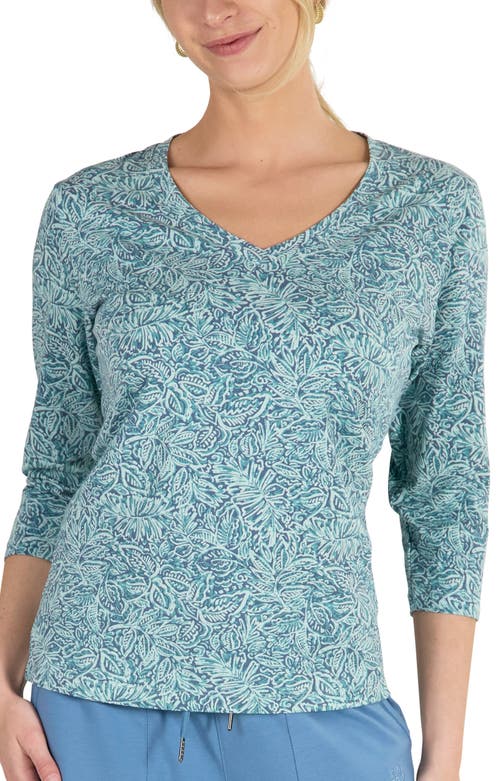 Uv Skinz 3/4 Sleeve V-neck R&r Tee In Multi