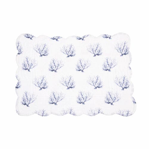 C & F Home C&f Home Midnight Lagoon Placemats Set Of 6, 13" X 19" In Blue