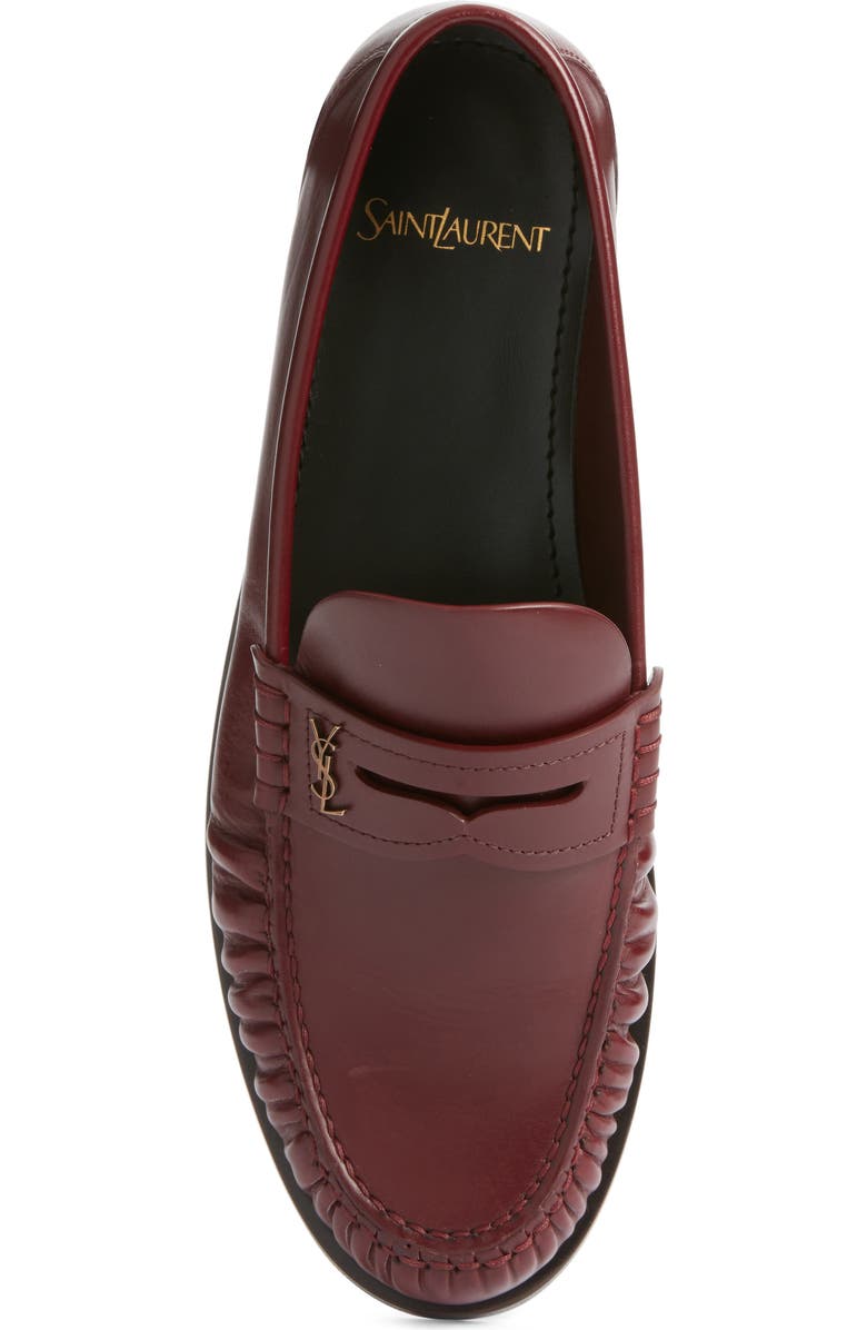 Saint Laurent Lauren Penny Loafer, Alternate, color, Vendome Red