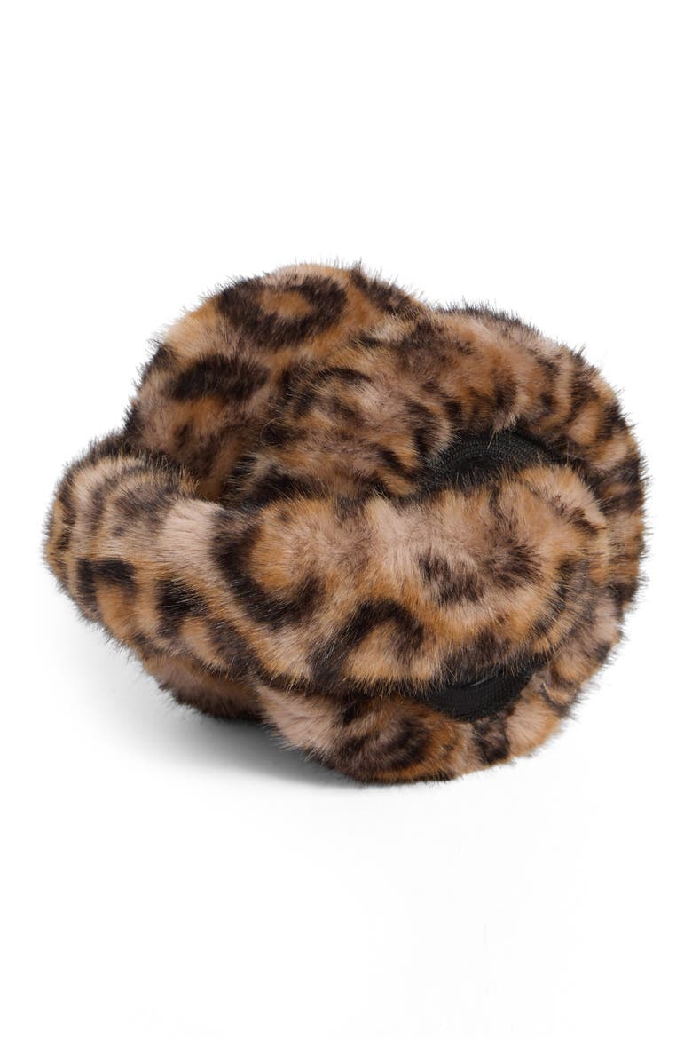 Leopard Faux Fur Earmuffs, Alternate, color, LEOPARD