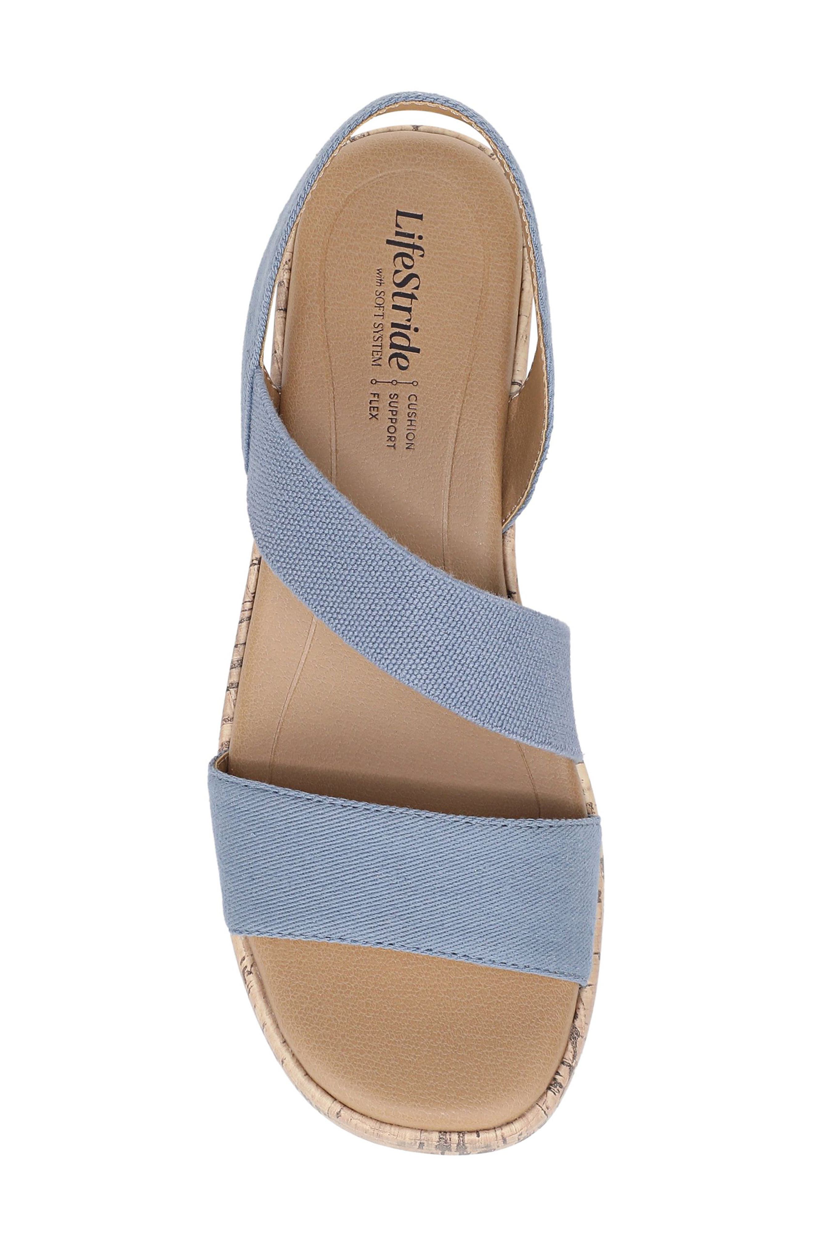 Odette Sandal, Alternate, color, STONEWASH BLUE