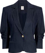 Cinq à Sept Khloe Crop Denim Blazer