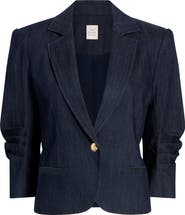 Cinq à Sept Khloe Crop Denim Blazer